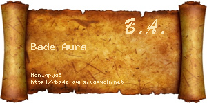Bade Aura névjegykártya