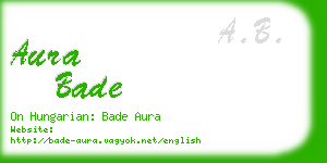 aura bade business card
